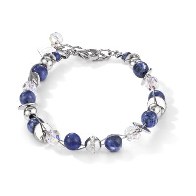 Bracelet Cœur de Lion Twisted – Perles Bleues