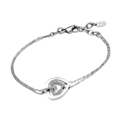 Bracelet Femme Lotus Style Bliss – Doubles Cœurs
