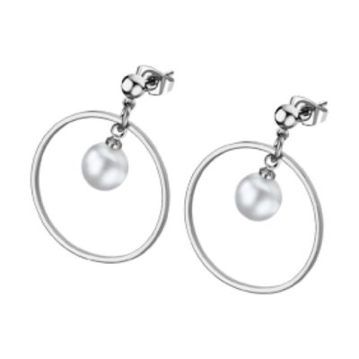 Boucles d’oreilles Pendantes Femme Lotus Style – Perles
